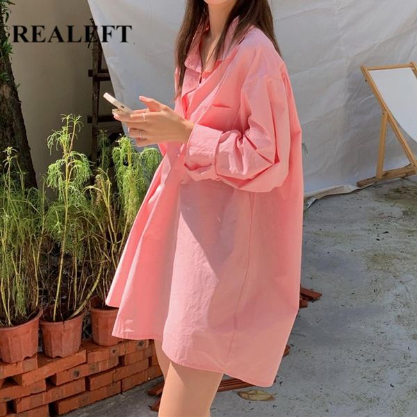 women's blouses & shirts realeft 2021 one pocket turn-down collar oversize long blouse casual loose female pink workwear, White
women's blouses & shirts realeft 2021 one pocket turn-down collar oversize long blouse casual loose female pink workwear, White