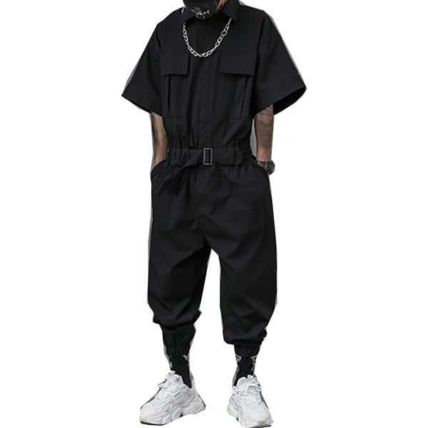 men's pants overalls solid color street casual lapel jumpsuit multi-pocket loose 2021, Black
men's pants overalls solid color street casual lapel jumpsuit multi-pocket loose 2021, Black