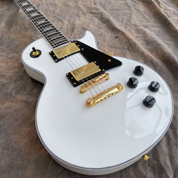custom shop deluxe apline white electric guitar ebony fingerboard & fret binding, gold hardware
custom shop deluxe apline white electric guitar ebony fingerboard & fret binding, gold hardware