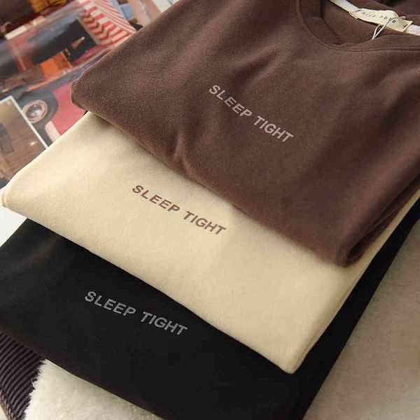 women's t-shirt soft warm letter print thick t-shirts women round neck long sleeve casual autumn winter bottoming shirt s315, White
women's t-shirt soft warm letter print thick t-shirts women round neck long sleeve casual autumn winter bottoming shirt s315, White
