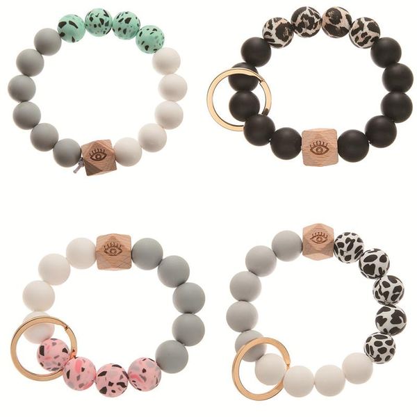 keychains colorful silicone wood beads keychain bracelet key chians for women girls bags car rings jewelry accessories, Silver
keychains colorful silicone wood beads keychain bracelet key chians for women girls bags car rings jewelry accessories, Silver
