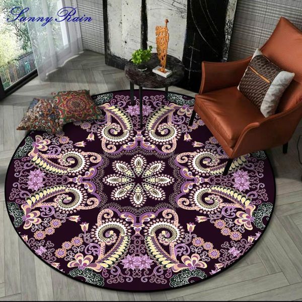 sunnyrain 1-piece fleece printed mandala area rug for bedroom round are living room arear kid carpets
sunnyrain 1-piece fleece printed mandala area rug for bedroom round are living room arear kid carpets