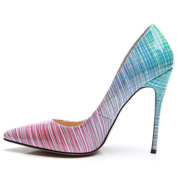 dress shoes lovely pink sky blue mixed color stripe pumps girls party wedding pointed toe high heels women club, Black
dress shoes lovely pink sky blue mixed color stripe pumps girls party wedding pointed toe high heels women club, Black