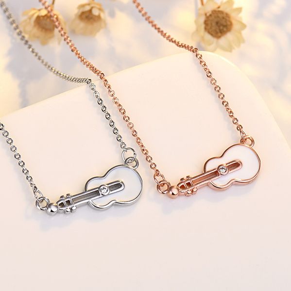 japan and south korea fashion sweet violin necklace imitation sterling silver creative white shell guitar short strong clavicle chain women&
japan and south korea fashion sweet violin necklace imitation sterling silver creative white shell guitar short strong clavicle chain women&