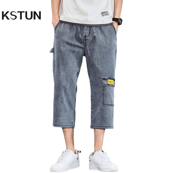 men's jeans cropped men wide leg gray stretch 8 points pants elastic waist drawstring denim summer trendy desinger, Blue
men's jeans cropped men wide leg gray stretch 8 points pants elastic waist drawstring denim summer trendy desinger, Blue
