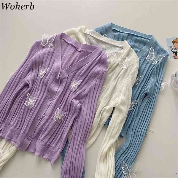 knitted thin sweater women korean 3d butterfly v neck long sleeve cardigan coat sun protection slim cropped 4j307 210519, White;black
knitted thin sweater women korean 3d butterfly v neck long sleeve cardigan coat sun protection slim cropped 4j307 210519, White;black