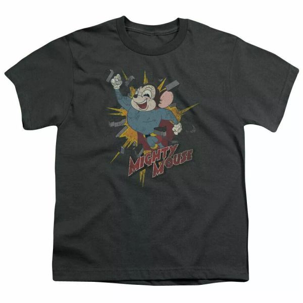 Mighty Mouse Break Through Kids Youth T Shirt Licensed Cartoon Tee Charcoal, White;black
Mighty Mouse Break Through Kids Youth T Shirt Licensed Cartoon Tee Charcoal, White;black