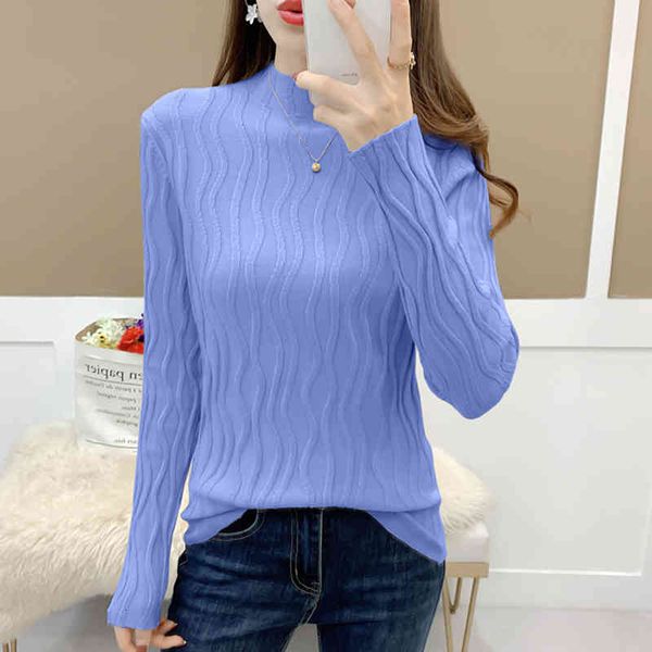women's sweaters shintimes autumn winter sweater women slim elegant office half turtleneck long sleeve pullovers knitted woman 8ai, White;black