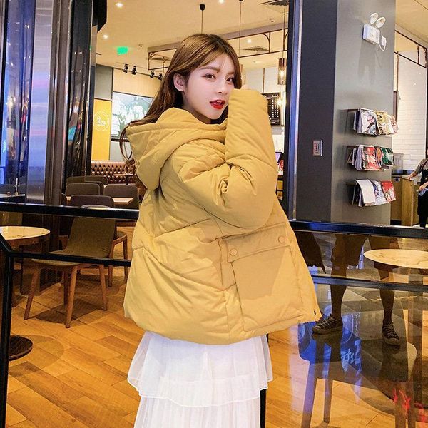 women's fur & faux 2021 winter down cotton padded jacket korean loose bread clothing short fashion coat, Black
women's fur & faux 2021 winter down cotton padded jacket korean loose bread clothing short fashion coat, Black
