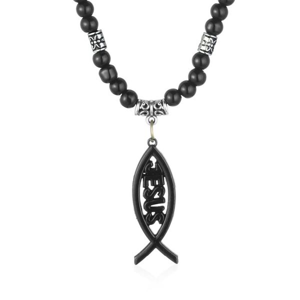 retro jesus letter fish symbol natural stone beads chains pendant&necklaces for men vintage jewelry womens collars mn224 pendant necklaces, Silver
retro jesus letter fish symbol natural stone beads chains pendant&necklaces for men vintage jewelry womens collars mn224 pendant necklaces, Silver