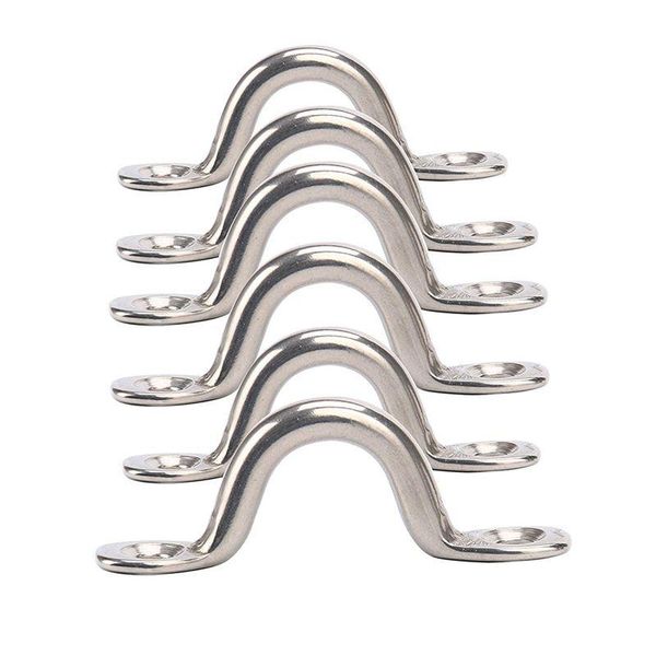 pack of 6 stainless steel bimini boat pad eye , straps, tie down, kayak deck loops, down anchor point, footman's loo handles & pulls
pack of 6 stainless steel bimini boat pad eye , straps, tie down, kayak deck loops, down anchor point, footman's loo handles & pulls