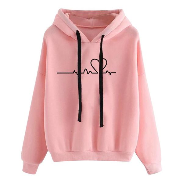 women's hoodies & sweatshirts harajuku women autumn winter hooded long sleeve sweatshirt pullover korean heartbeat love printed sudader, Black
women's hoodies & sweatshirts harajuku women autumn winter hooded long sleeve sweatshirt pullover korean heartbeat love printed sudader, Black
