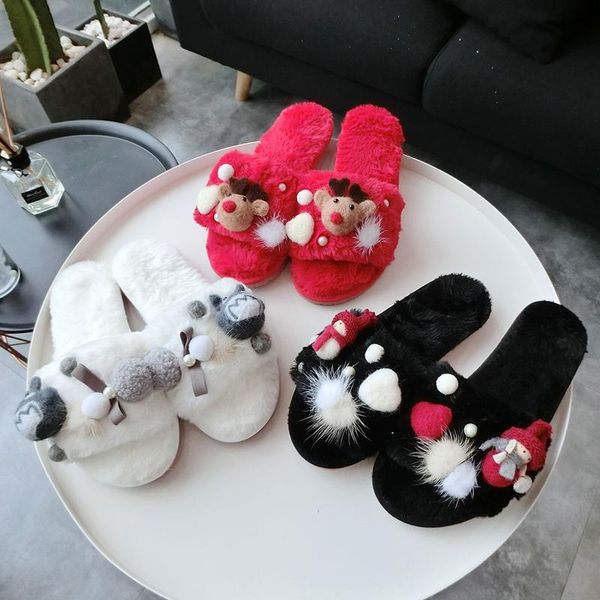 mountain christmas slippers women plush warm home winnter deer snowman outside open tea woman shoes, Black
mountain christmas slippers women plush warm home winnter deer snowman outside open tea woman shoes, Black