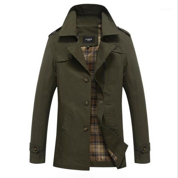 men's trench coats men male smart casual windbreaker long jackets cotton single breasted, Tan;black
men's trench coats men male smart casual windbreaker long jackets cotton single breasted, Tan;black
