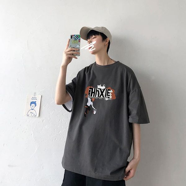 men's t-shirts henchiry summer casual fashion half sleeve harajuku loose t-shirt cotton hip hop breathable short, White;black
men's t-shirts henchiry summer casual fashion half sleeve harajuku loose t-shirt cotton hip hop breathable short, White;black