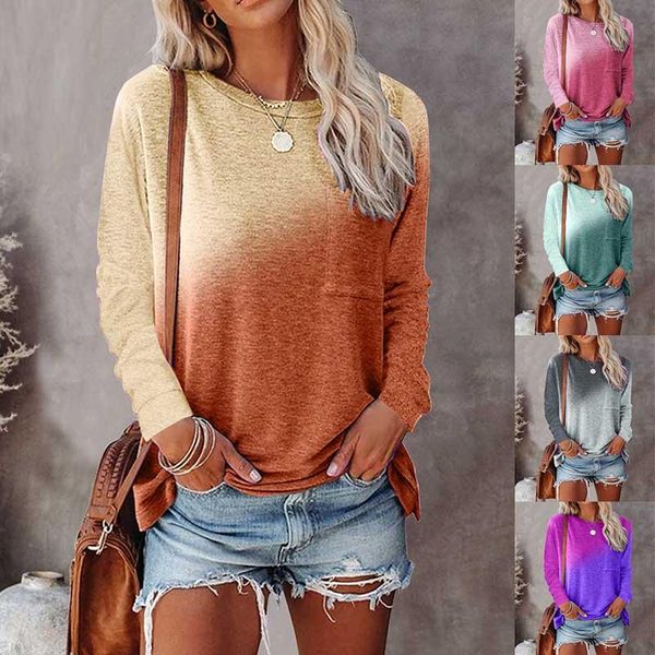women's t-shirt vintage women pocket split t-shirts 2021 spring autumn fashion o neck long sleeve pullover ladies casual loose tees, White
women's t-shirt vintage women pocket split t-shirts 2021 spring autumn fashion o neck long sleeve pullover ladies casual loose tees, White