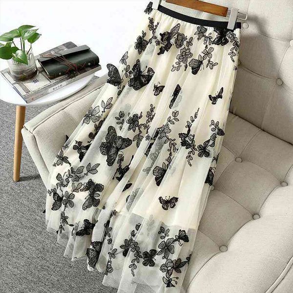 spring and summer butterfly women skirt printing elastic high waist casual office womens long mesh pleated, Black
spring and summer butterfly women skirt printing elastic high waist casual office womens long mesh pleated, Black