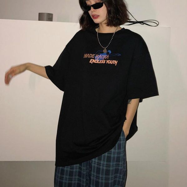 women's t-shirt women short sleeve printed summer oversized baggy students all-match tees fashion harajuku female loose, White
women's t-shirt women short sleeve printed summer oversized baggy students all-match tees fashion harajuku female loose, White