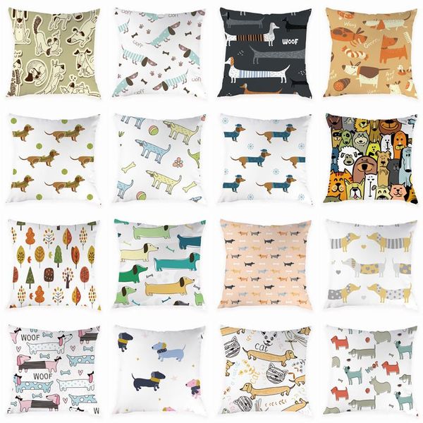 cushion/decorative pillow cartoon animal pattern cushion cover decoration car pillowcase cute funny dog peach skin house home 45x45cm
cushion/decorative pillow cartoon animal pattern cushion cover decoration car pillowcase cute funny dog peach skin house home 45x45cm