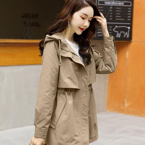 women's trench coats 2021 spring autumn windbreaker long hooded style plus size fashion casual elegant coat female loose jackets outwea, Tan;black
women's trench coats 2021 spring autumn windbreaker long hooded style plus size fashion casual elegant coat female loose jackets outwea, Tan;black