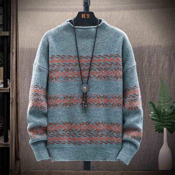 men's sweaters characteristic pattern round neck sweater straight tube leisure autumn and winter spot youth color matching long sleeve, White;black
men's sweaters characteristic pattern round neck sweater straight tube leisure autumn and winter spot youth color matching long sleeve, White;black