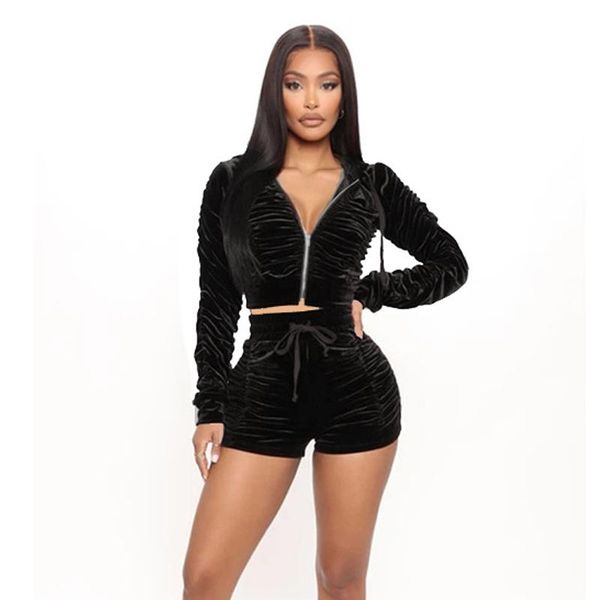 women's tracksuits velour ruching long sleeve zipper hoodie and shorts loungewear sets casual fall winter 2021 2 piece outfits, Gray
women's tracksuits velour ruching long sleeve zipper hoodie and shorts loungewear sets casual fall winter 2021 2 piece outfits, Gray