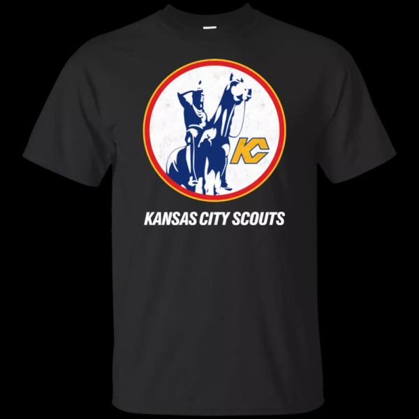 Kansas City, KC, Scouts, Hockey, Retro, Throwback, T-shirt, 1970's, White;black
Kansas City, KC, Scouts, Hockey, Retro, Throwback, T-shirt, 1970's, White;black