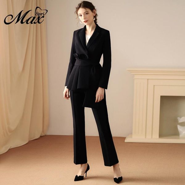 women's suits & blazers max spri 2021 winter fashion women vestidos office lady two piece sets long sleeve ruffles coat and bodycon pan, White;black
women's suits & blazers max spri 2021 winter fashion women vestidos office lady two piece sets long sleeve ruffles coat and bodycon pan, White;black