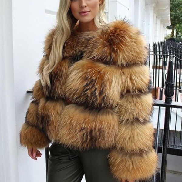 women's fur & faux real natural fashion woman raccoon skin short coat for winter 2021, Black
women's fur & faux real natural fashion woman raccoon skin short coat for winter 2021, Black
