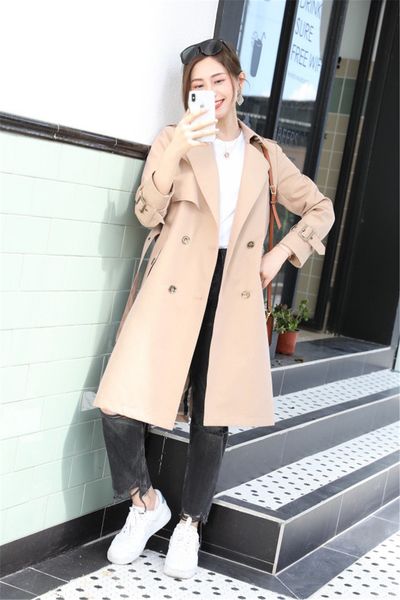 women's trench coats long classic windbreaker waterproof british high-end english style autumn winter gabadian solid color size coat a3, Tan;black
women's trench coats long classic windbreaker waterproof british high-end english style autumn winter gabadian solid color size coat a3, Tan;black