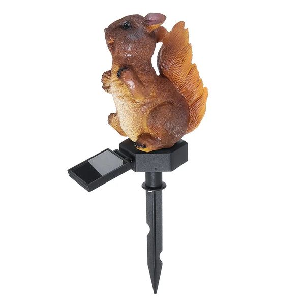 squirrel solar lawn lamp garden decor light waterproof outdoor pathway