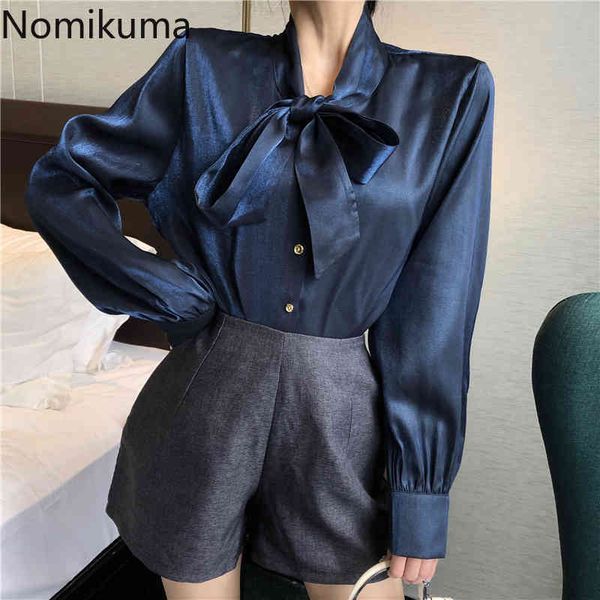 nomikuma bow knot collar long sleeve blouse women bright silk single breasted shirts blusas korean chic autumn 3d343 210514, White
nomikuma bow knot collar long sleeve blouse women bright silk single breasted shirts blusas korean chic autumn 3d343 210514, White