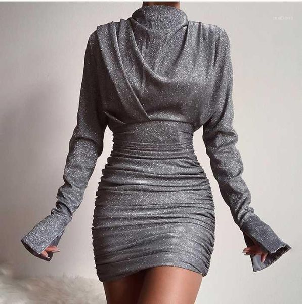 casual dresses 2021 fashion sequined black-silver turtleneck long sleeve celebrity elegant evening party bodycon mini winter draped dress, Black;gray
casual dresses 2021 fashion sequined black-silver turtleneck long sleeve celebrity elegant evening party bodycon mini winter draped dress, Black;gray
