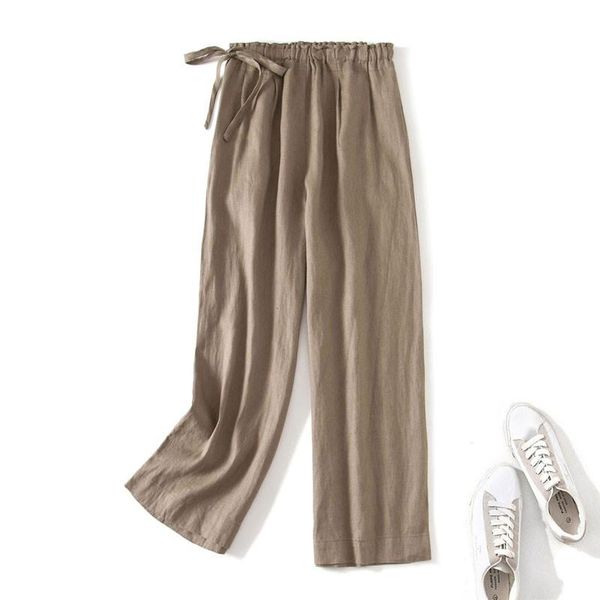 women's pants & capris women cotton linen casual ankle-length 2021 spring vintage style solid color female high waist wide leg s3540, Black;white
women's pants & capris women cotton linen casual ankle-length 2021 spring vintage style solid color female high waist wide leg s3540, Black;white