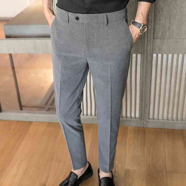 braand business mens dress pants korean slim fit streetwear pantalon homme black gray formal suit pant groom wedding trousers 210527, White;black
braand business mens dress pants korean slim fit streetwear pantalon homme black gray formal suit pant groom wedding trousers 210527, White;black