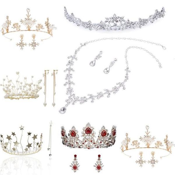 earrings & necklace red gold queen crystal bridal tiaras bride crown and baroque headband wedding accessories diadem hair jewelry ornament, Silver
earrings & necklace red gold queen crystal bridal tiaras bride crown and baroque headband wedding accessories diadem hair jewelry ornament, Silver