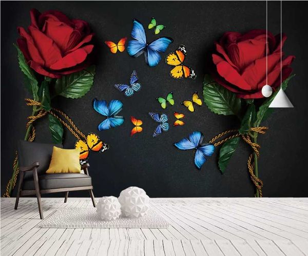 wallpapers custom european retro red rose butterfly tv background wallpaper mural
wallpapers custom european retro red rose butterfly tv background wallpaper mural