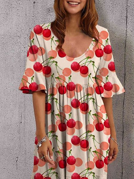 2021 new women's fashion trend sweet cherry flower print round neck miniskirt, Black;gray
2021 new women's fashion trend sweet cherry flower print round neck miniskirt, Black;gray