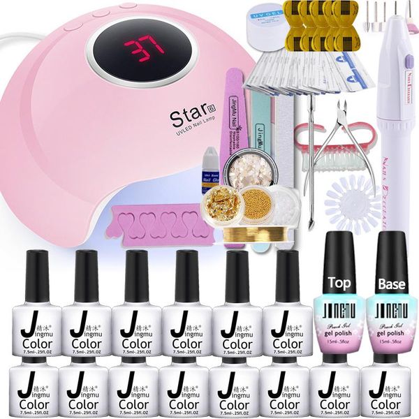 nail set for manicure kit gel polish 14 coloro 36w uv led lamp with drill machine art tools kits
nail set for manicure kit gel polish 14 coloro 36w uv led lamp with drill machine art tools kits