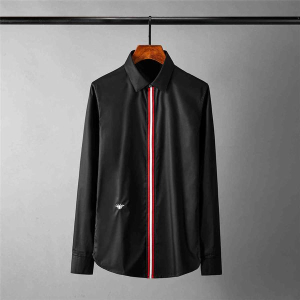 tee shirt shirt bee embroidery men long sleeve placket ribbon mens fashion slim fit party male shirts, White;black
tee shirt shirt bee embroidery men long sleeve placket ribbon mens fashion slim fit party male shirts, White;black