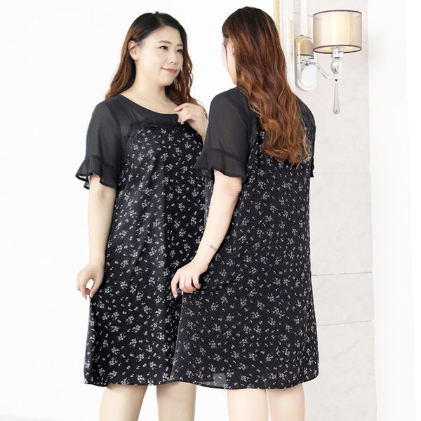 dress plus size 10xl 9xl 8xl 4xl women's es short sleeves summer clothes flower print black chiffon ol fine for mujers, Black;gray
dress plus size 10xl 9xl 8xl 4xl women's es short sleeves summer clothes flower print black chiffon ol fine for mujers, Black;gray
