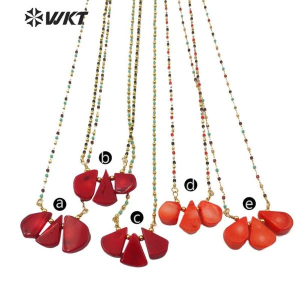 pendant necklaces wt-n1198 wkt multicolor beaded natural stone necklace red triangle gift for women fashion jewerly, Silver
pendant necklaces wt-n1198 wkt multicolor beaded natural stone necklace red triangle gift for women fashion jewerly, Silver