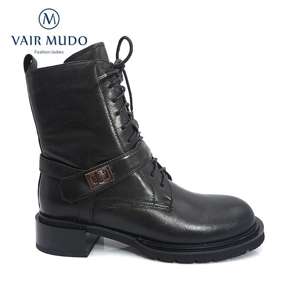 boots vair mudo ankle shoes motorcycle boot patent leather lace up thick heels wool short plush round toe solid dx53, Black
boots vair mudo ankle shoes motorcycle boot patent leather lace up thick heels wool short plush round toe solid dx53, Black