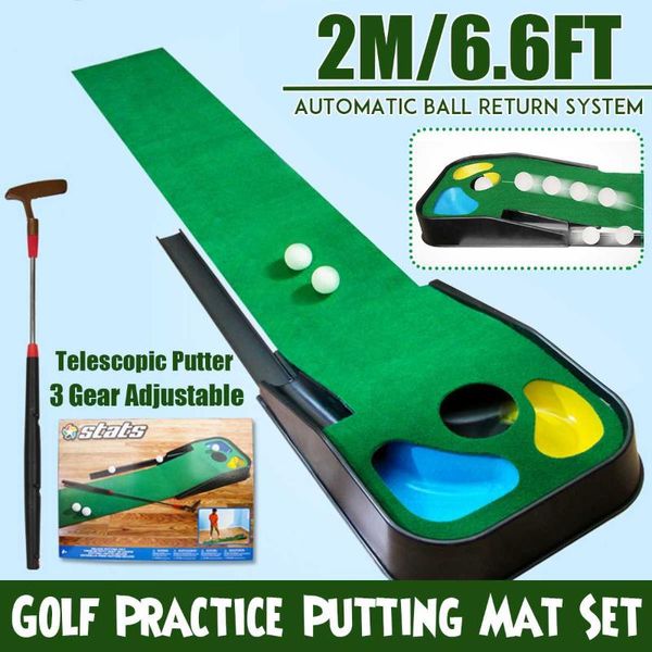 golf training aids 2m putting mat +golf putter +5pcs ball trainer green carpet practice set return mini fairway
golf training aids 2m putting mat +golf putter +5pcs ball trainer green carpet practice set return mini fairway