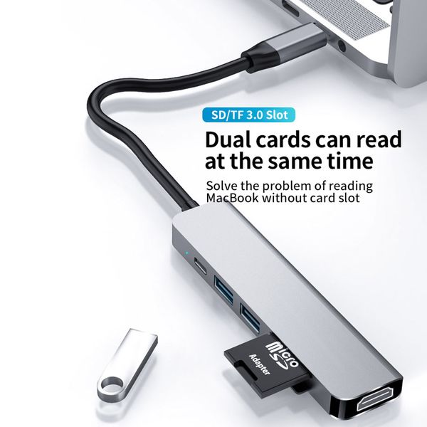 usb c hub type-c to hdmi-conpatible pd card reader 6 in 1 docking station for macbook pro huawei mate 30
usb c hub type-c to hdmi-conpatible pd card reader 6 in 1 docking station for macbook pro huawei mate 30