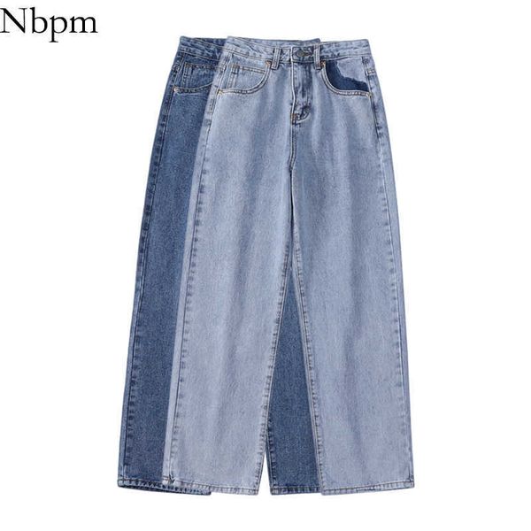 nbpm fashion panelled washed boyfriend style wide leg jeans woman high waist girls streetwear baggy jeans trousers pants 210529, Blue
nbpm fashion panelled washed boyfriend style wide leg jeans woman high waist girls streetwear baggy jeans trousers pants 210529, Blue