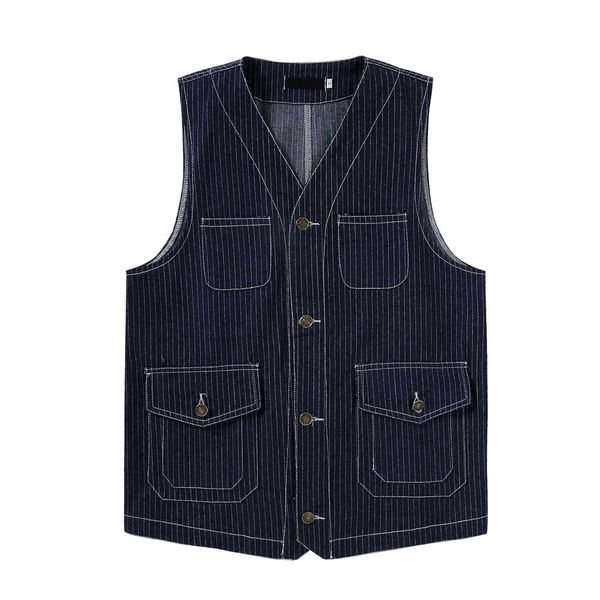 fashion vest 2021 men's ami kaji multi pocket fishing riding wear striped jacket, Black;white
fashion vest 2021 men's ami kaji multi pocket fishing riding wear striped jacket, Black;white