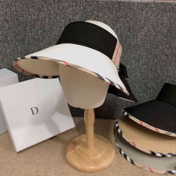 fashion big eaves straw hat hairband british lattice bow sun hat designer shade cap, Blue;gray
fashion big eaves straw hat hairband british lattice bow sun hat designer shade cap, Blue;gray