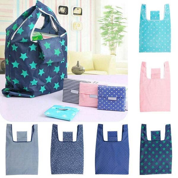 storage bags 1pc foldable shopping bag fashion pentagram stripe gypsophila oxford cloth for fruit vegetable
storage bags 1pc foldable shopping bag fashion pentagram stripe gypsophila oxford cloth for fruit vegetable