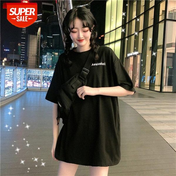 black short-sleeved t-shirt female new korean version loose mid-length harajuku style bm student trend #vb73, White
black short-sleeved t-shirt female new korean version loose mid-length harajuku style bm student trend #vb73, White